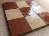 DAMIER ANTIQUE TERRECUITE ET PIERRE DAMIER ANTIQUE TERRECUITE ET PIERRE